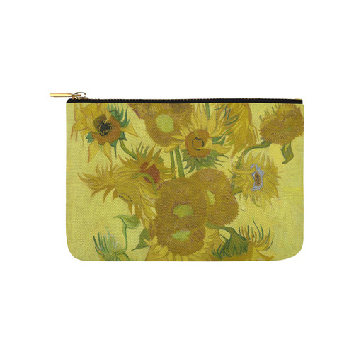 Van Gogh Sunflowers Floral Fine Art Carry-All Pouch 9.5''x6''