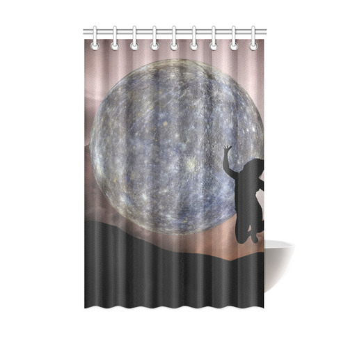 collage_ Dancing with the moon _ gloria sanchez Shower Curtain 48"x72"