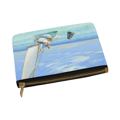Edward Hopper Ground Swell Sail Boat Ocean Carry-All Pouch 12.5''x8.5''