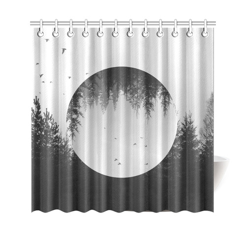 collage_ Somewhere _ Gloria Sánchez Shower Curtain 69"x70"