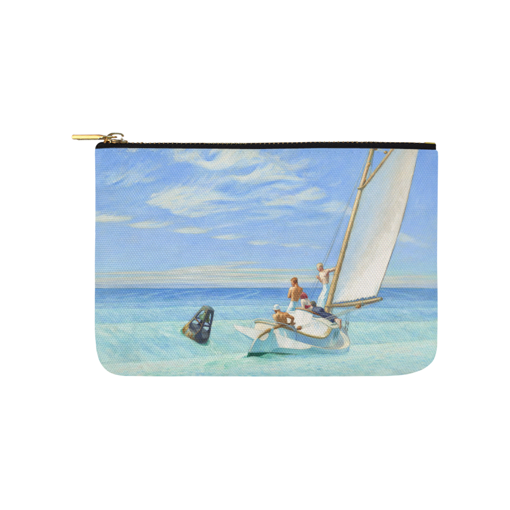 Edward Hopper Ground Swell Sail Boat Ocean Carry-All Pouch 9.5''x6''