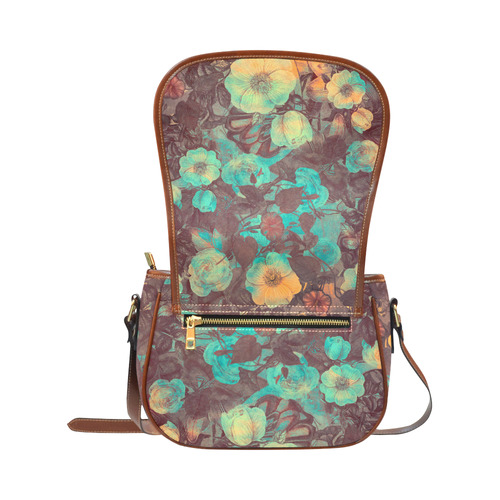 flowers Saddle Bag/Large (Model 1649)