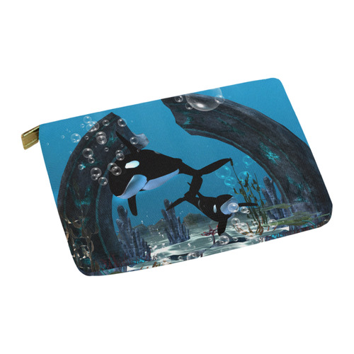 Amazing orcas , underwater world Carry-All Pouch 12.5''x8.5''