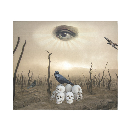 collage_ The Eye _ Gloria Sánchez Cotton Linen Wall Tapestry 60"x 51"
