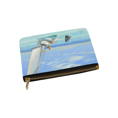 Edward Hopper Ground Swell Sail Boat Ocean Carry-All Pouch 9.5''x6''