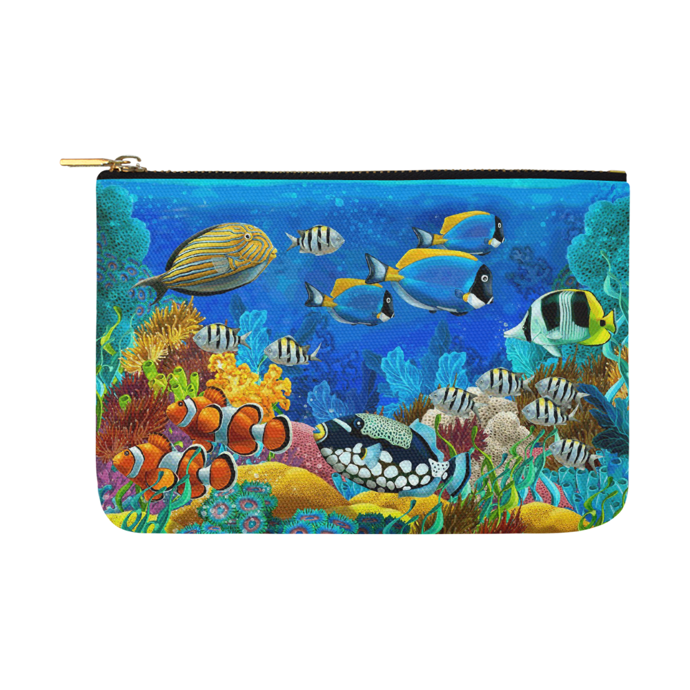 Clown Fish Tropical Coral Reef Carry-All Pouch 12.5''x8.5''