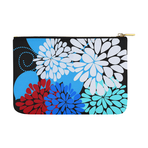 Cute Cool Abstract Winter Flowers Carry-All Pouch 12.5''x8.5''