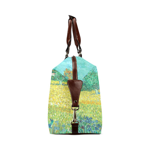 Van Gogh Field Irises Arles Floral Landscape Classic Travel Bag (Model 1643) Remake