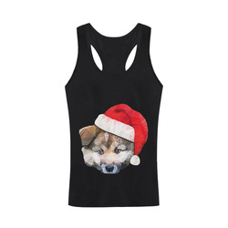 christmas santa dog Men's I-shaped Tank Top (Model T32)