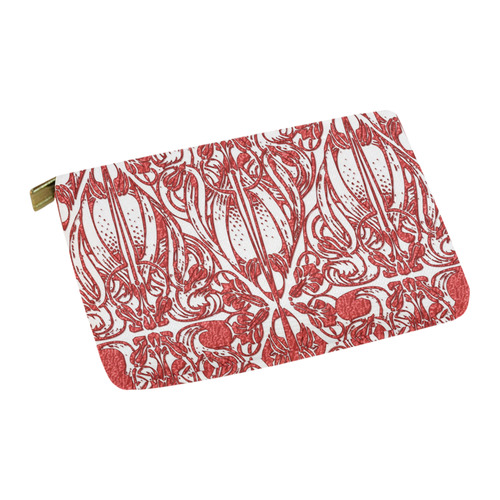 Lace Red Carry-All Pouch 12.5''x8.5''