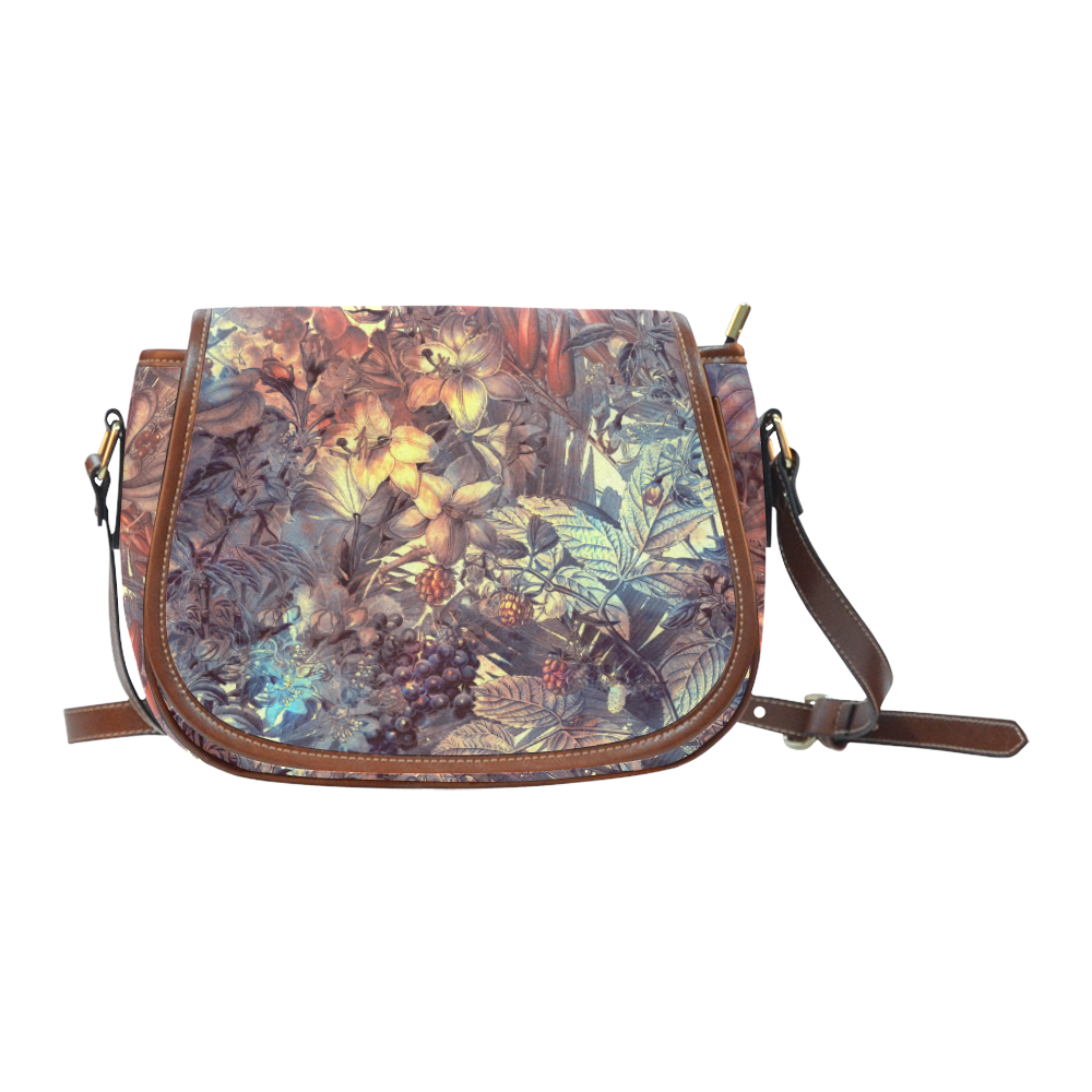 flowers Saddle Bag/Large (Model 1649)