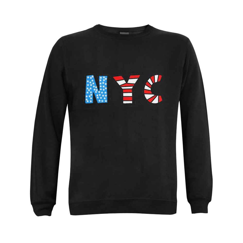 New York by Popart Lover Gildan Crewneck Sweatshirt(NEW) (Model H01)