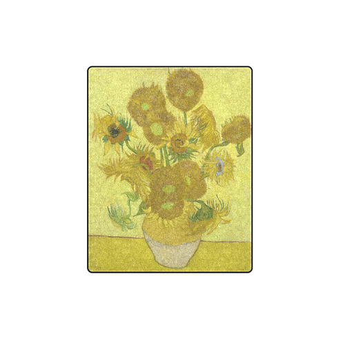 Van Gogh Sunflowers Floral Fine Art Blanket 40"x50"