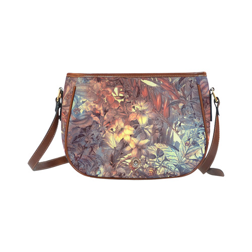 flowers Saddle Bag/Large (Model 1649)