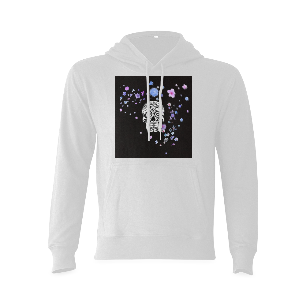 skull with flower shower Oceanus Hoodie Sweatshirt (NEW) (Model H03)