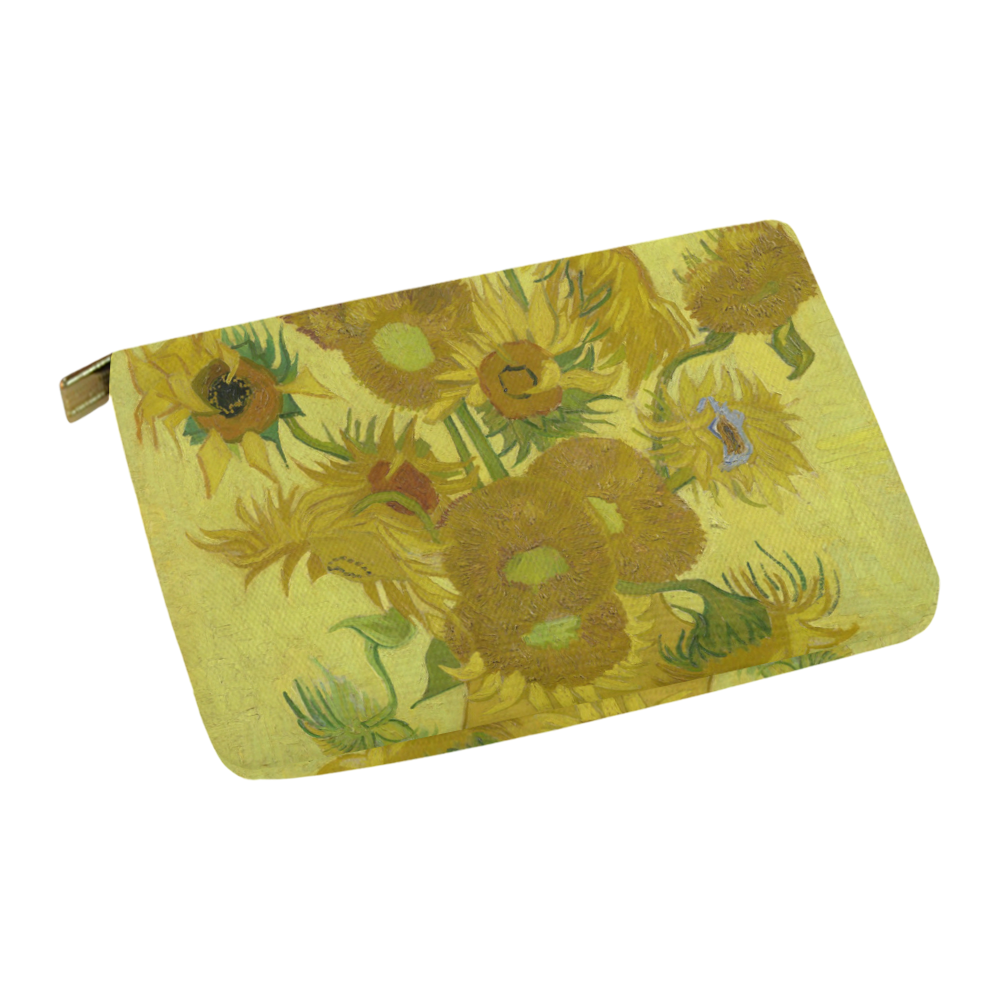 Van Gogh Sunflowers Floral Fine Art Carry-All Pouch 12.5''x8.5''