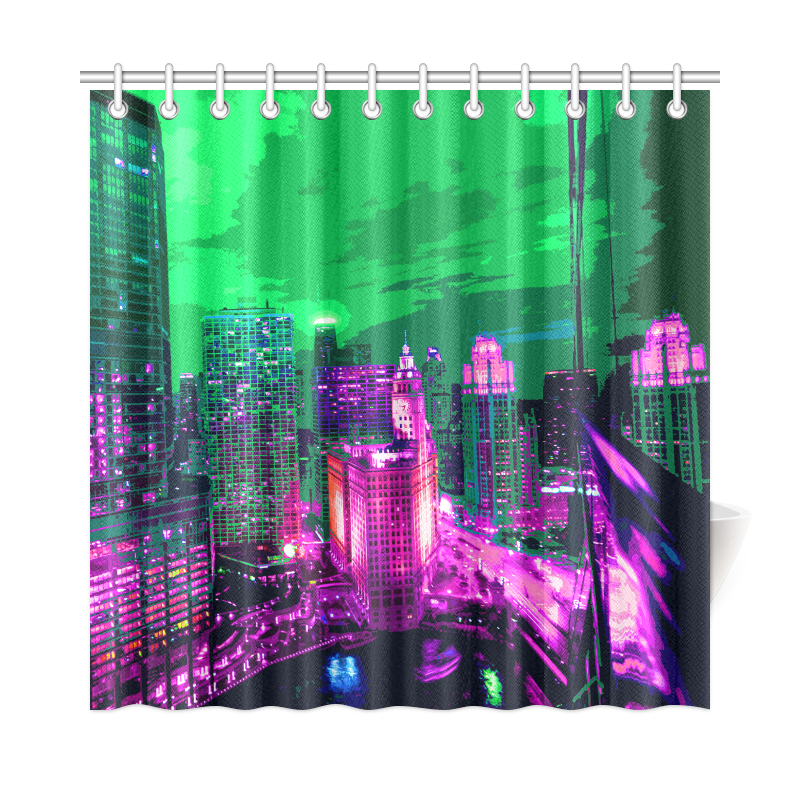 Chicago PopArt 20161103 Shower Curtain 72"x72"