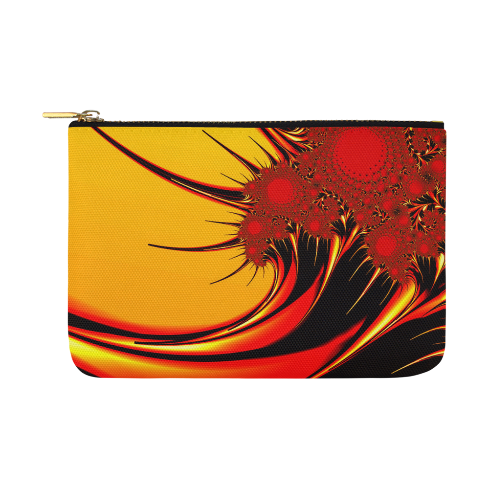 Fractal Sunflowers Floral Abstract Art Carry-All Pouch 12.5''x8.5''