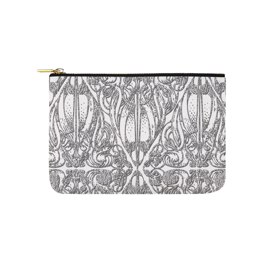 Lace Silver Carry-All Pouch 9.5''x6''