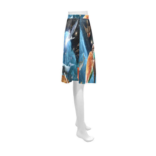 collage_heaven and Earth_ gloria sanchez1 Athena Women's Short Skirt (Model D15)