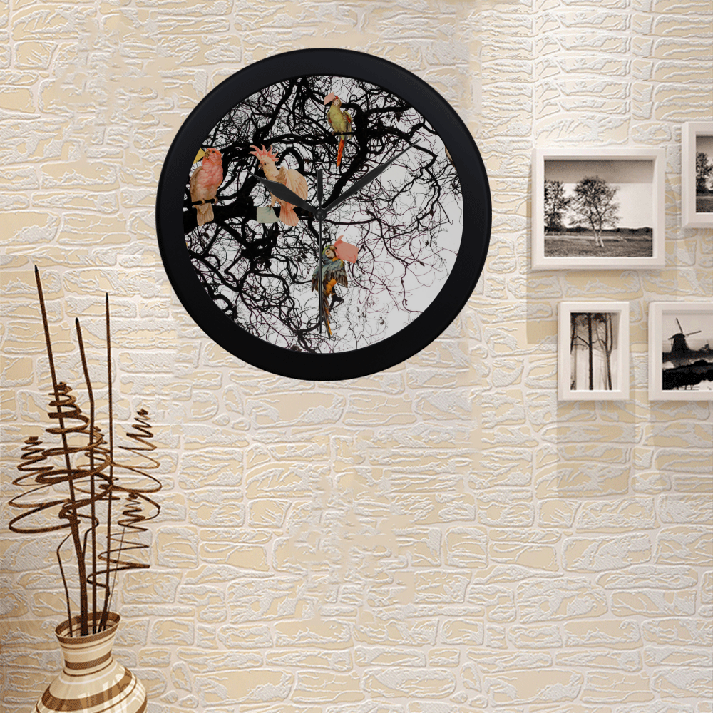 collage_the messengers_gloria sanchez Circular Plastic Wall clock