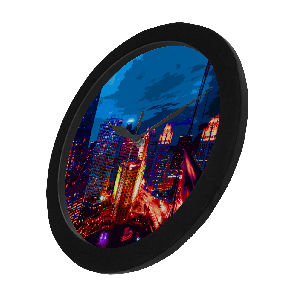 Chicago PopArt 20161101 Circular Plastic Wall clock