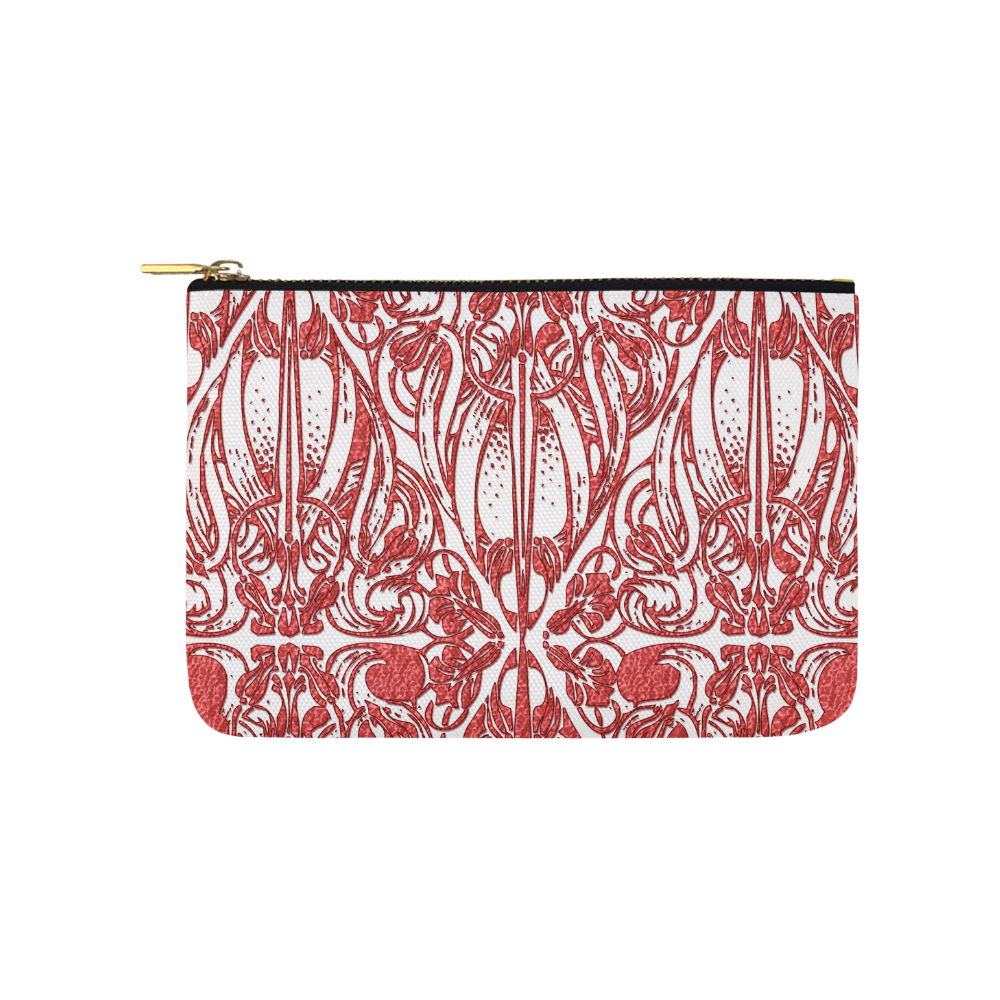 Lace Red Carry-All Pouch 9.5''x6''
