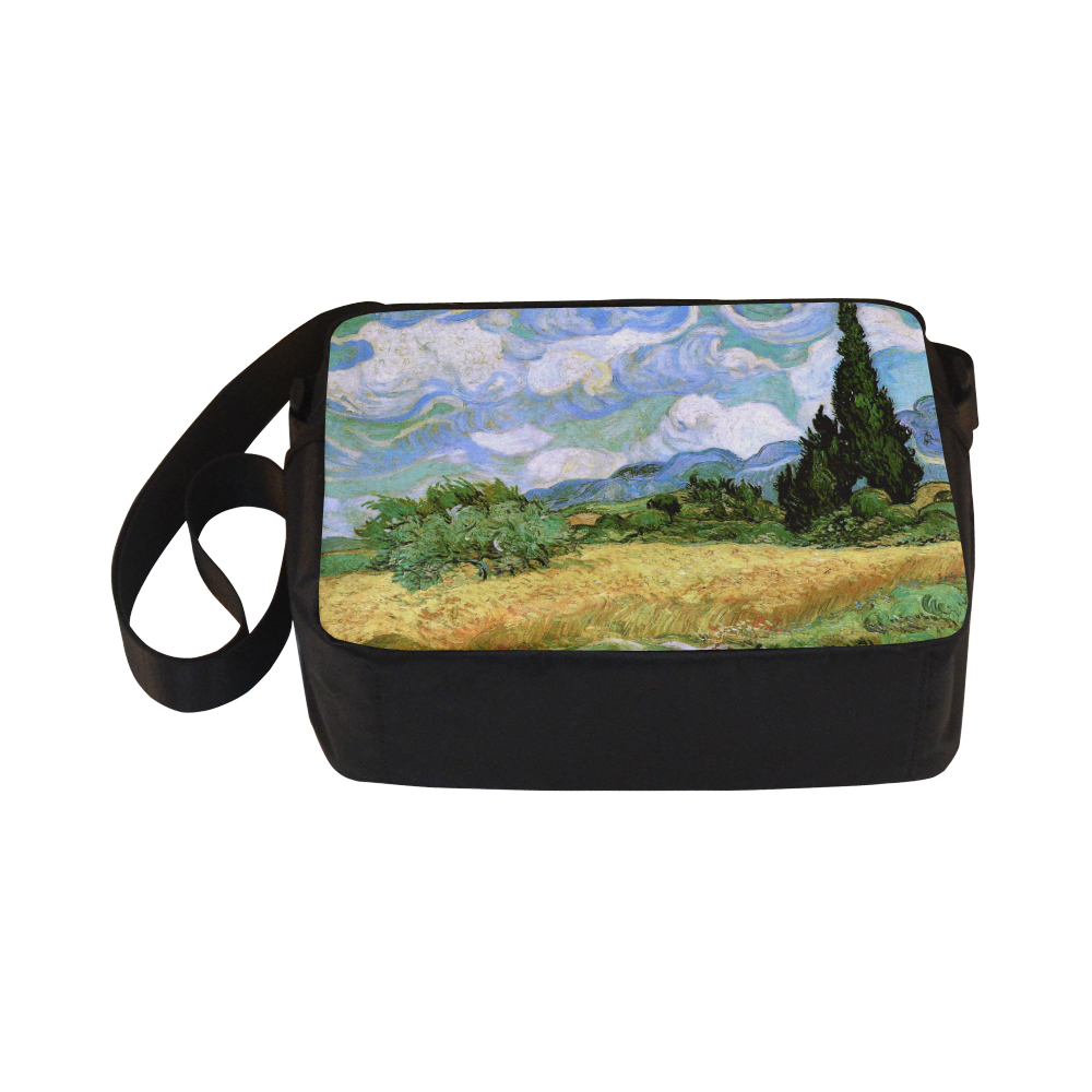 Van Gogh Wheat Field Cypresses Nature Landscape Classic Cross-body Nylon Bags (Model 1632)