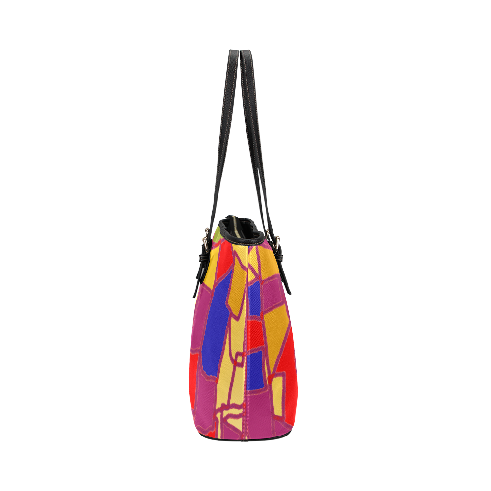 estampado1 Leather Tote Bag/Small (Model 1651)