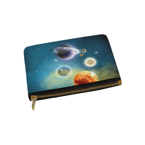 Space scenario with  meteorite sun and planets Carry-All Pouch 9.5''x6''