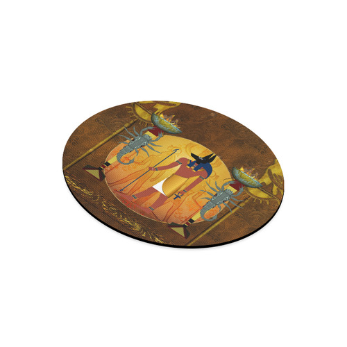 Anubis the egyptian god Round Mousepad