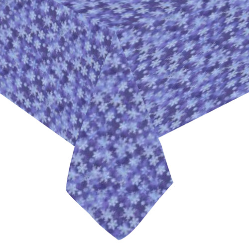 Snowflakes Christmas design Cotton Linen Tablecloth 60"x 104"
