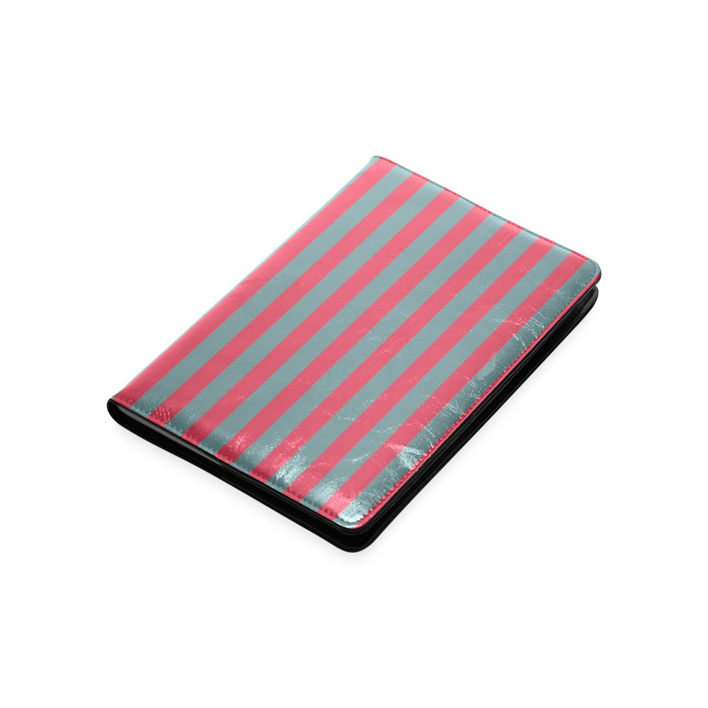 Christmas Red and Green Stripes Custom NoteBook A5