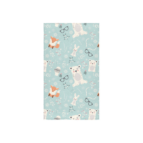Cute Hipster Winter Animal Pattern Custom Towel 16"x28"