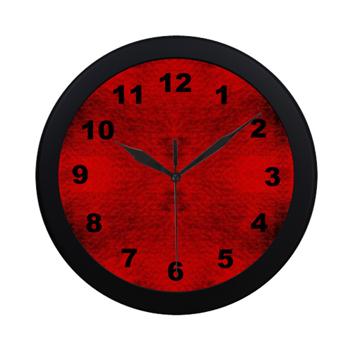 Red watch circular number hand 4 Circular Plastic Wall clock