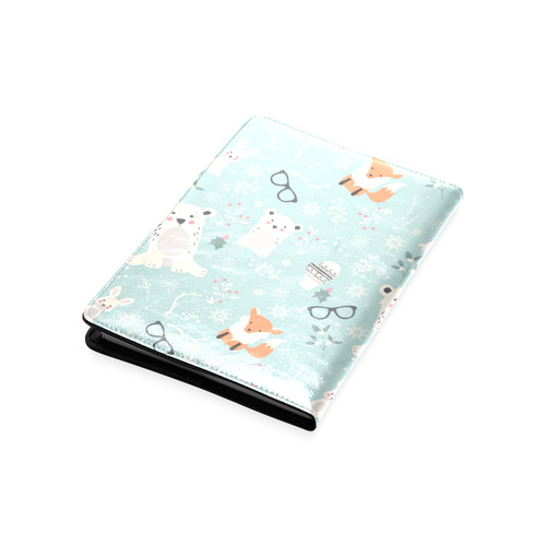 Cute Hipster Winter Animal Pattern Custom NoteBook A5
