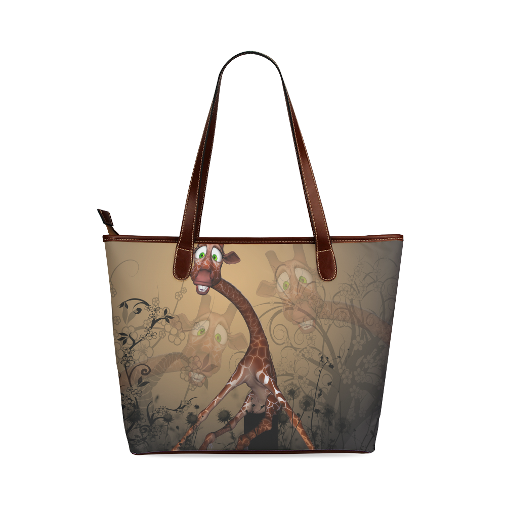 Sweet, cute giraffe Shoulder Tote Bag (Model 1646)