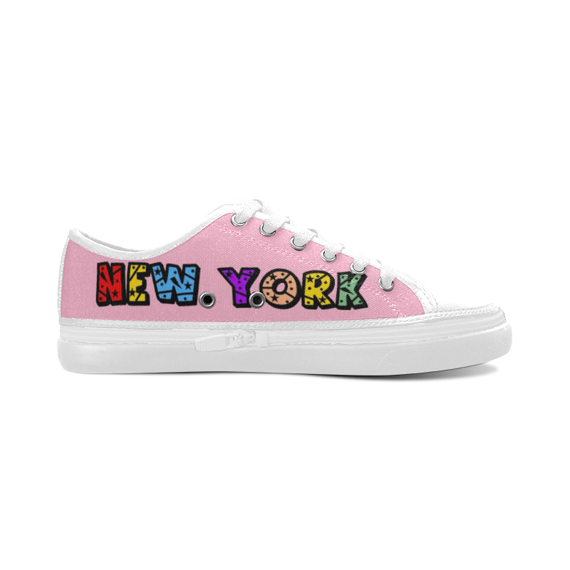 New York by Popart Lover Women's Canvas Zipper Shoes/Large Size (Model 001)