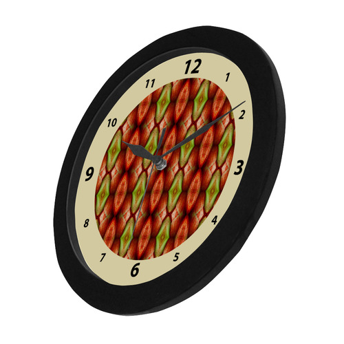 Melons Pattern Abstract  watch circular number hand 9 Circular Plastic Wall clock