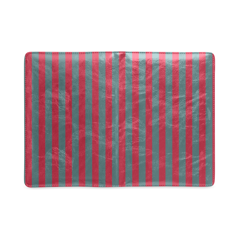 Christmas Red and Green Stripes Custom NoteBook A5