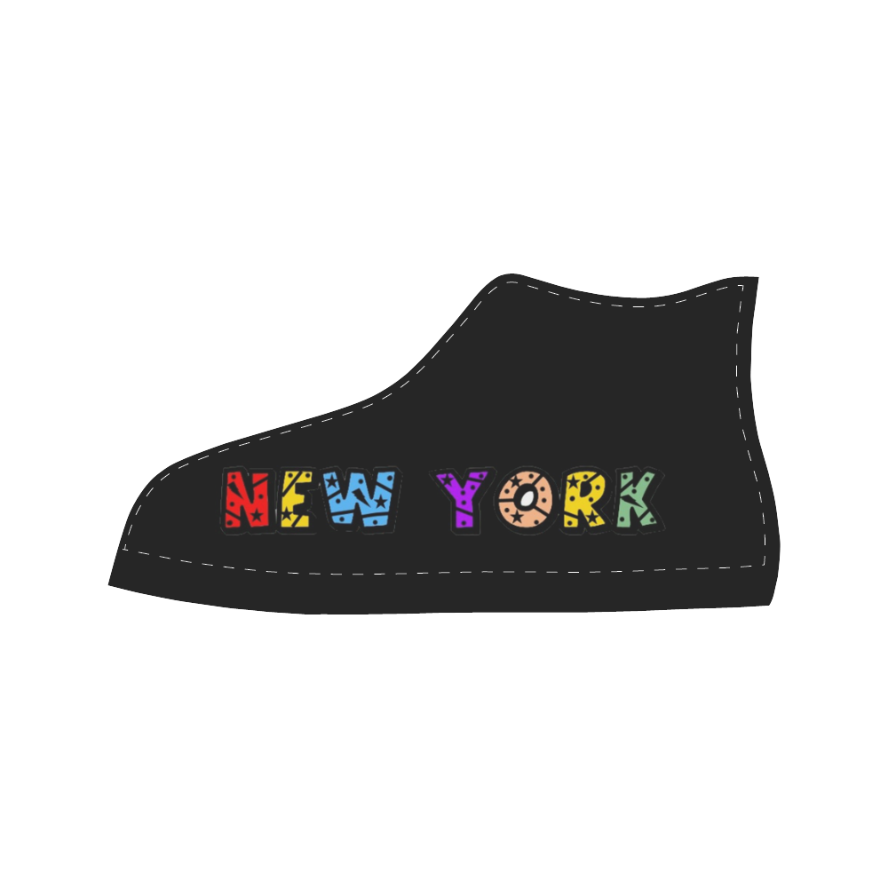 New York by Popart Lover Aquila High Top Microfiber Leather Women's Shoes/Large Size (Model 032)