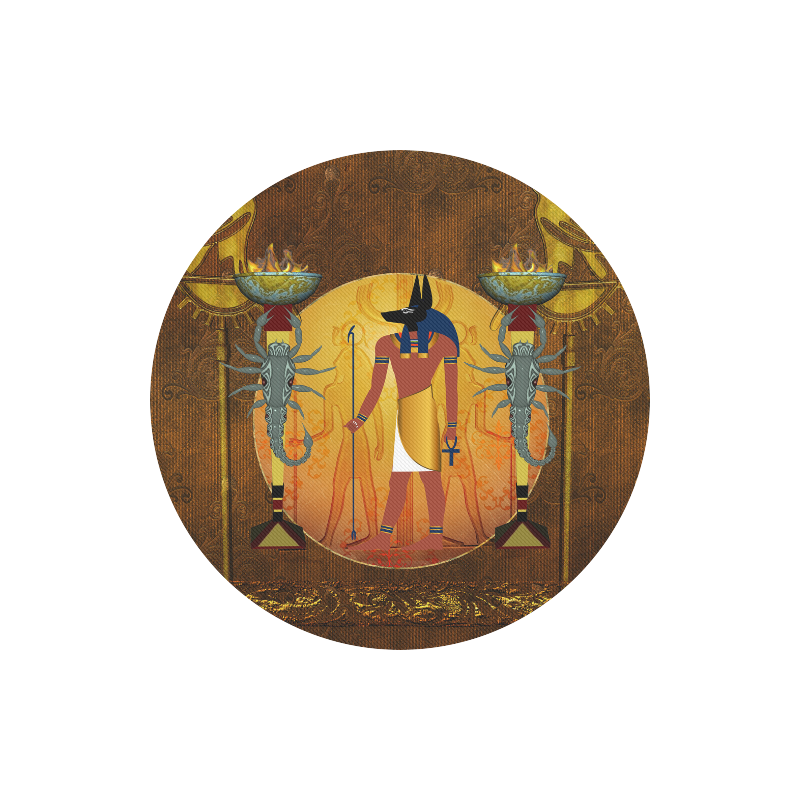 Anubis the egyptian god Round Mousepad