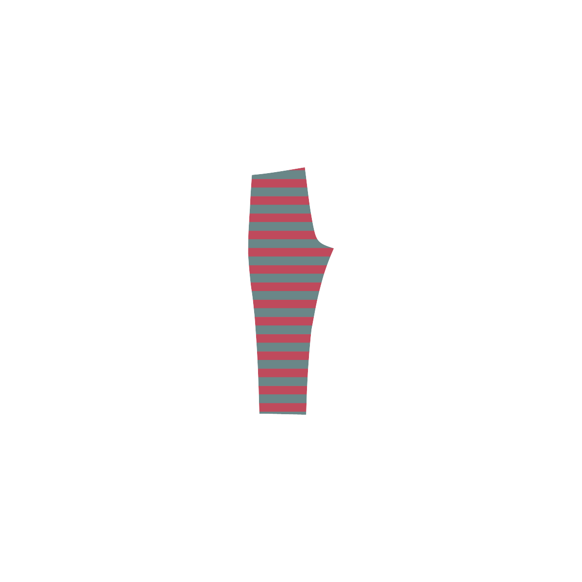 Christmas Red and Green Stripes Capri Legging (Model L02)