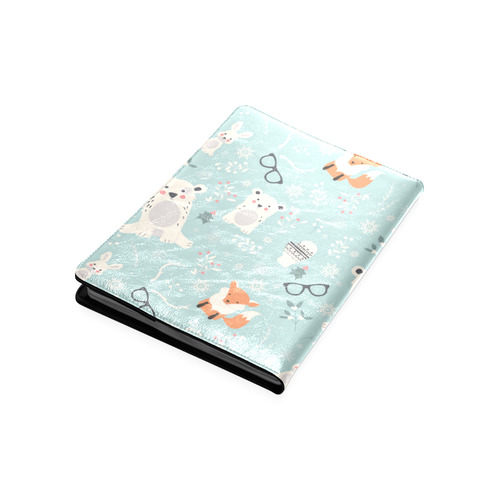 Cute Hipster Winter Animal Pattern Custom NoteBook B5