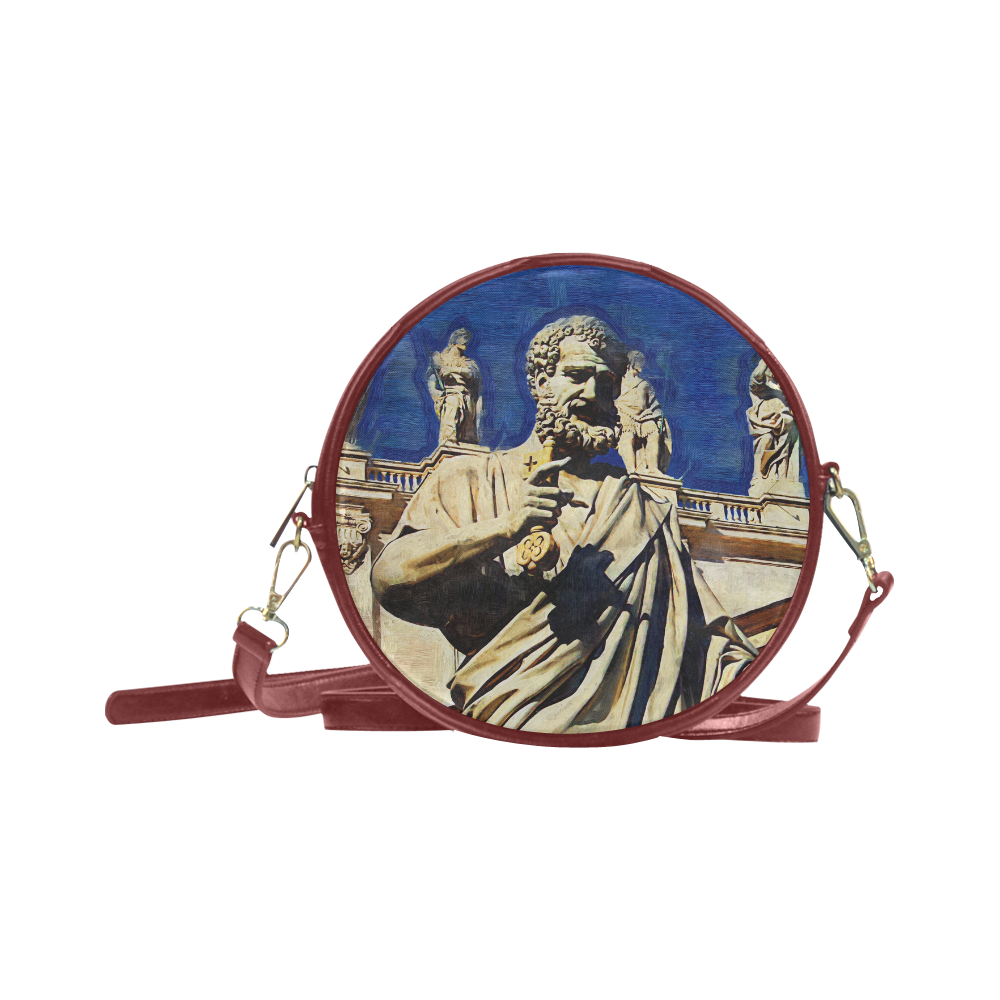 St. Peter's Basilica Rome Italy Round Sling Bag (Model 1647)