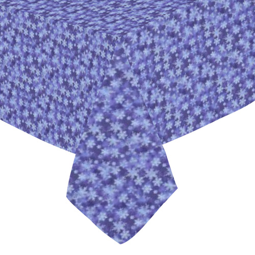 Snowflakes Christmas design Cotton Linen Tablecloth 52"x 70"
