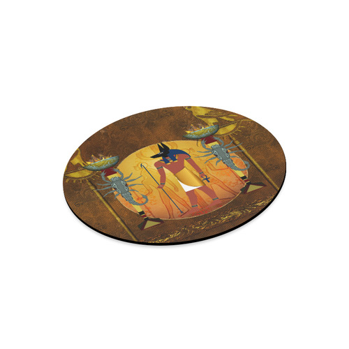 Anubis the egyptian god Round Mousepad