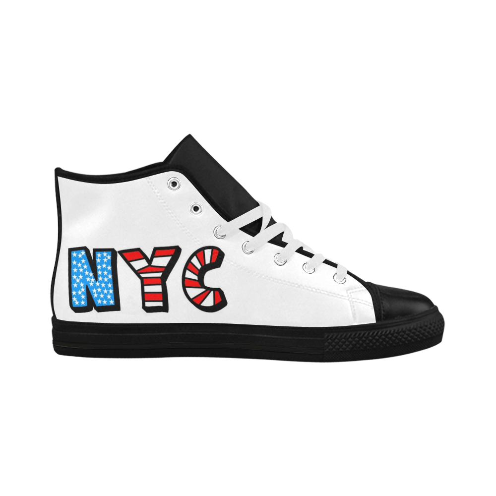 NYC by Popart Lover Aquila High Top Microfiber Leather Women's Shoes/Large Size (Model 032)