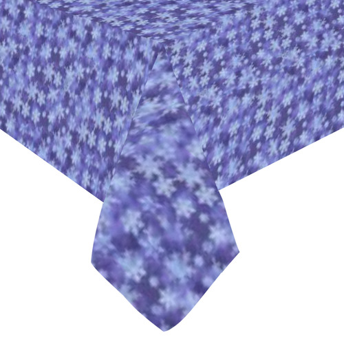 Snowflakes Christmas design Cotton Linen Tablecloth 60"x120"