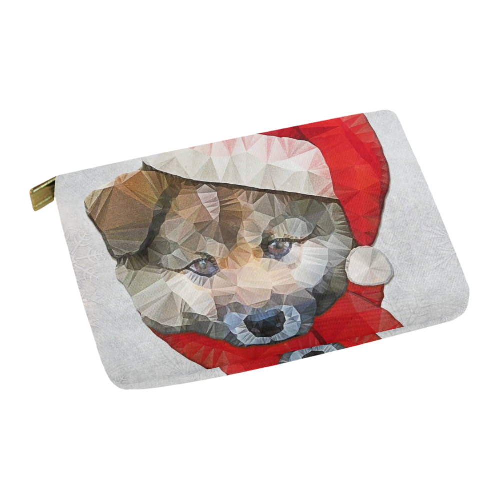 christmas santa dog Carry-All Pouch 12.5''x8.5''